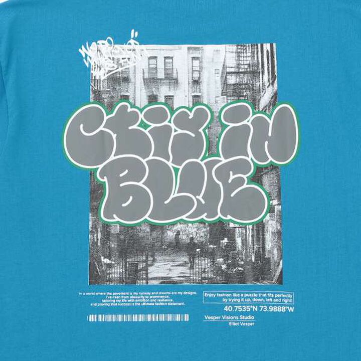 Photography Logo Foam Print Big Short Sleeve T-Shirt,Black, medium image number 10