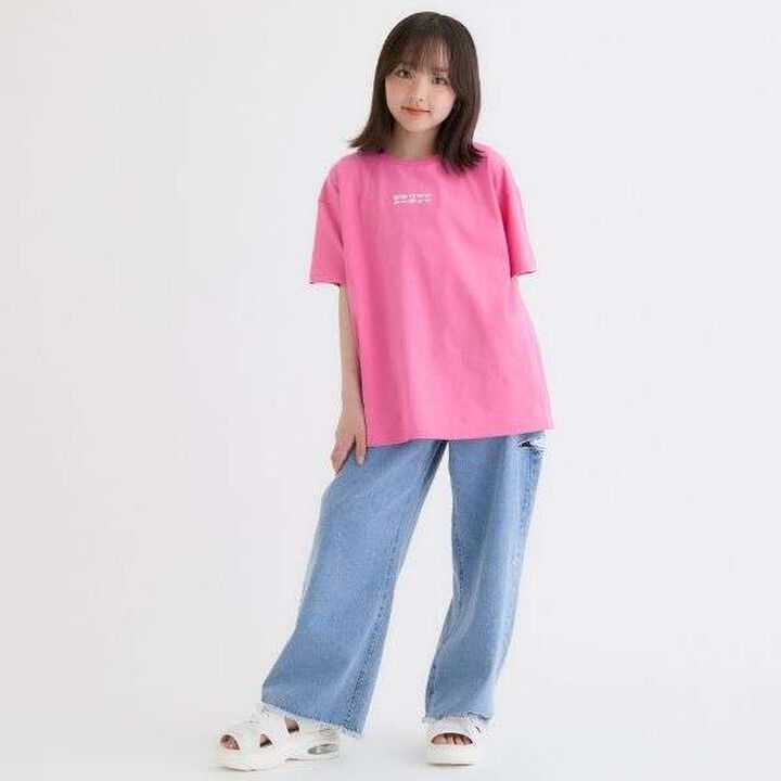 [Tokyo Limited] Pink Latte Tokyo Big T-Shirt, 100% Cotton,Pink, medium image number 1