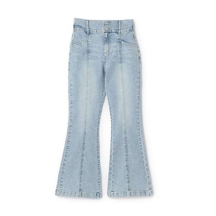 [Cool Touch] Style-Up Flare Denim,Blue, medium image number 4