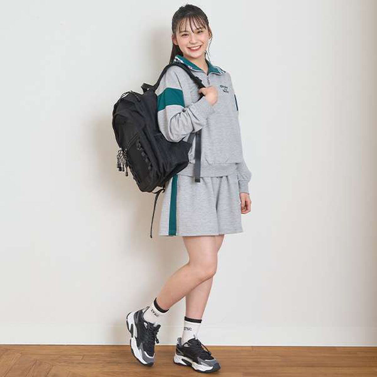 LTXC - Half-Zip Long Sleeve Set,Top gray, large image number 0