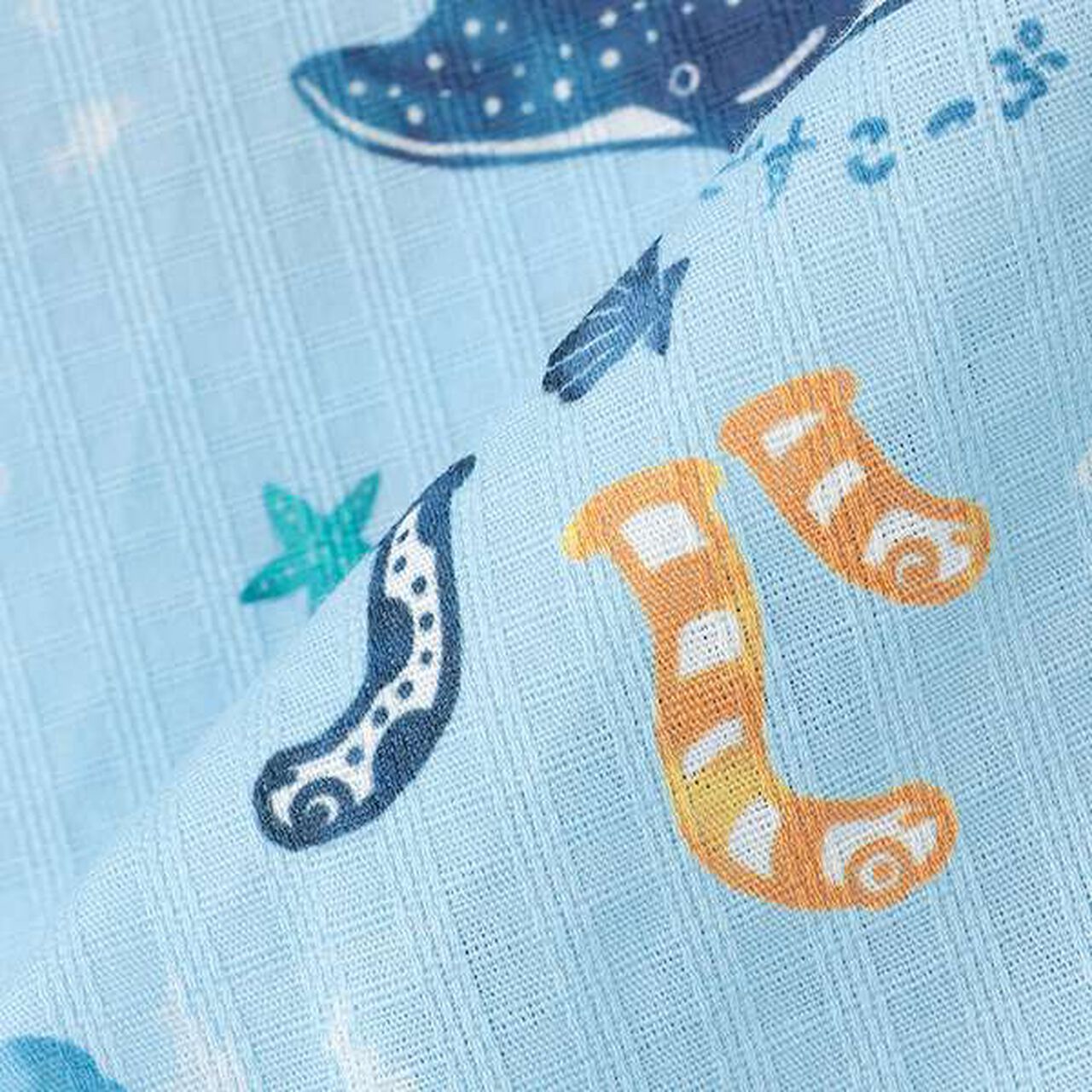 Ocean Pattern Jinbei All-in-One,Off white, large image number 7