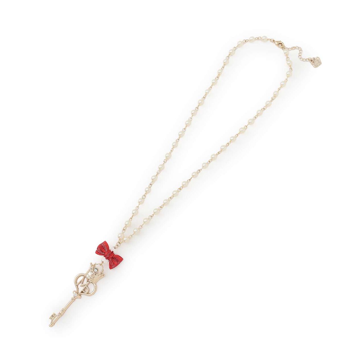 MP Key Motif Necklace,Gold, large image number 0