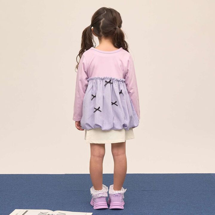 Quick-Dry UV Non-Crumbling Either Way Is Fine Muteki T Balloon Peplum Tops,Lavender, medium image number 20