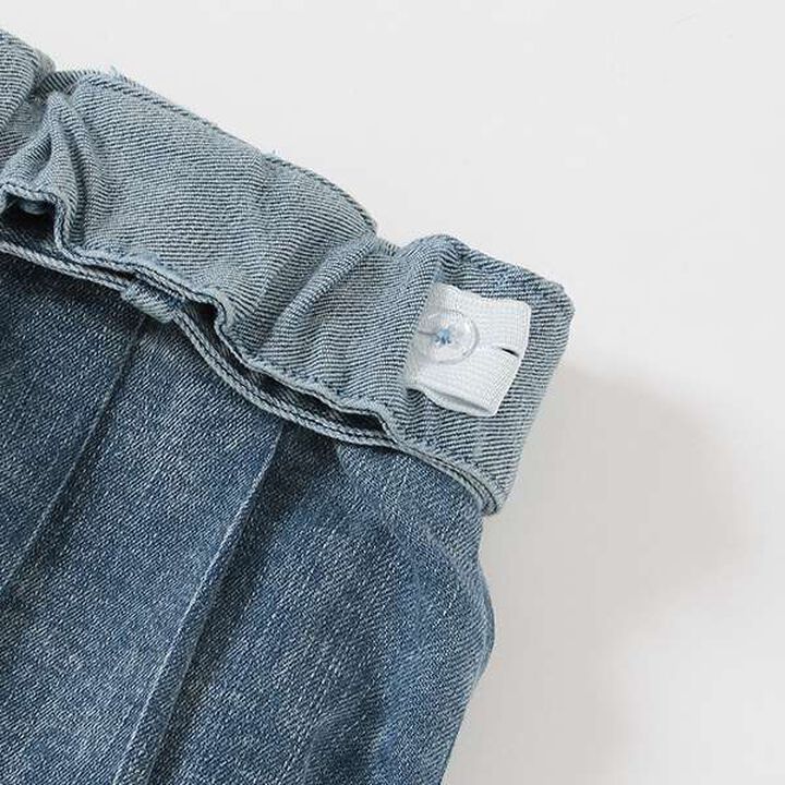 [AMI] Denim Skirt with Side Tuck Belt & Inner Pants Set,Blue, medium image number 15