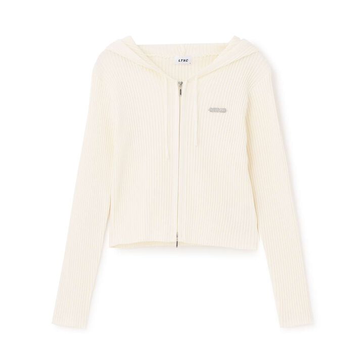 [LTXC] [Arael] Rib Zip Hoodie,Off white, medium image number 9