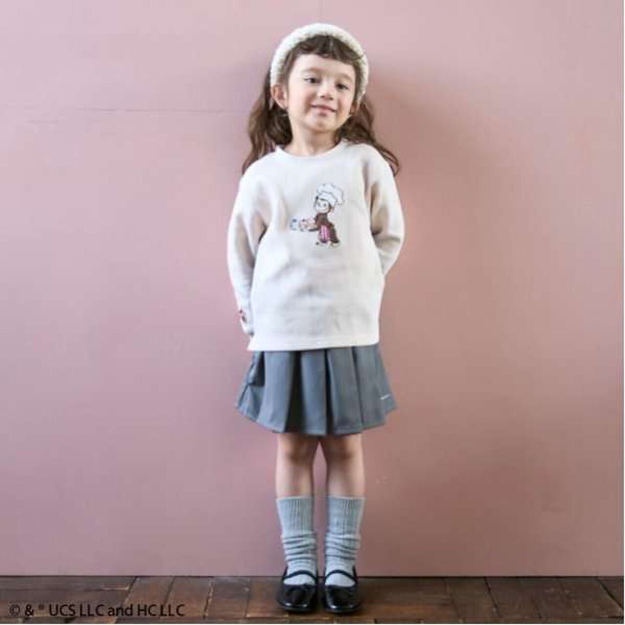 [Link] Double Waist Pleated Skirt-Pants,Brown, large image number 1