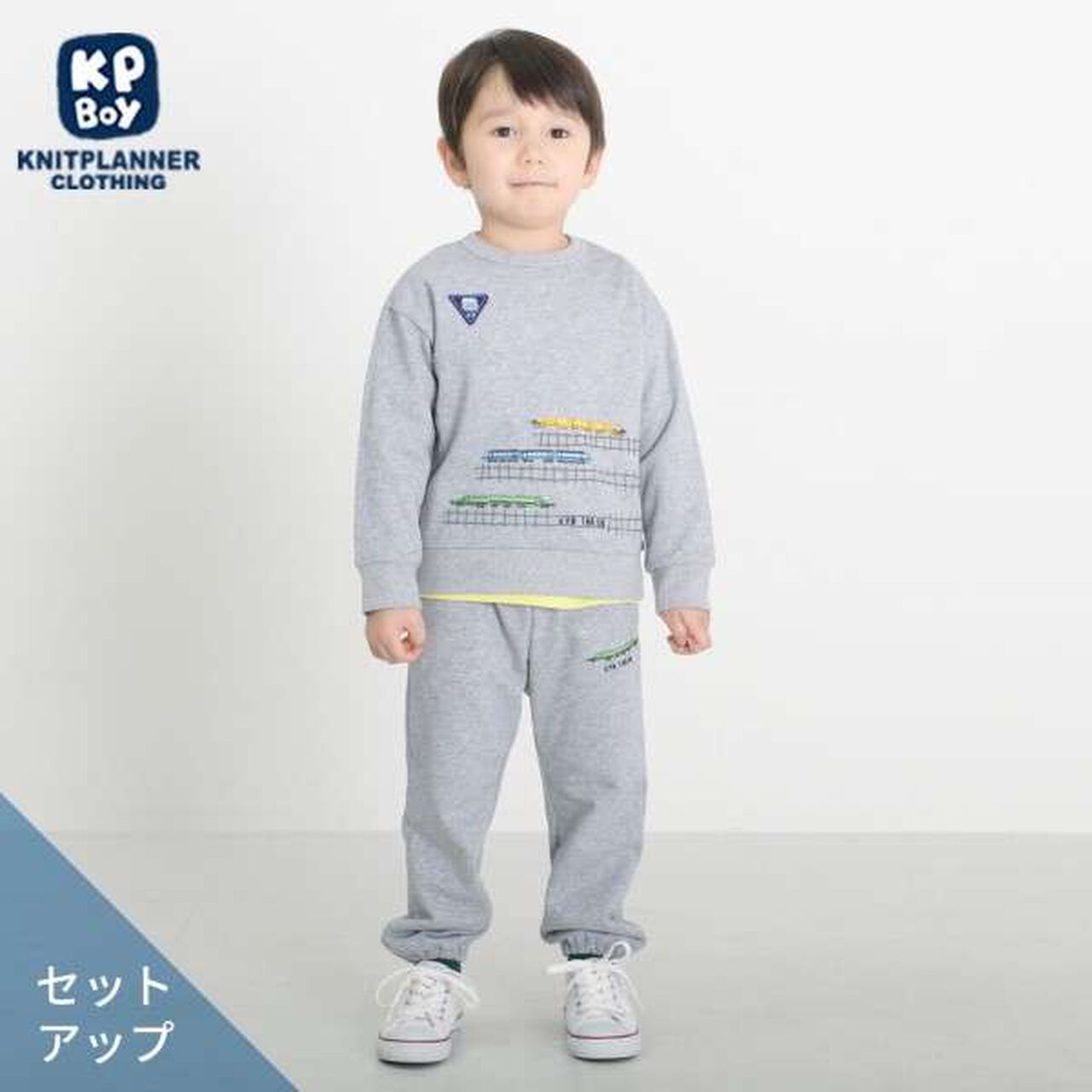 KPBOY Train Embroidery Mini Fleece Set (80-120),Blue, large image number 20