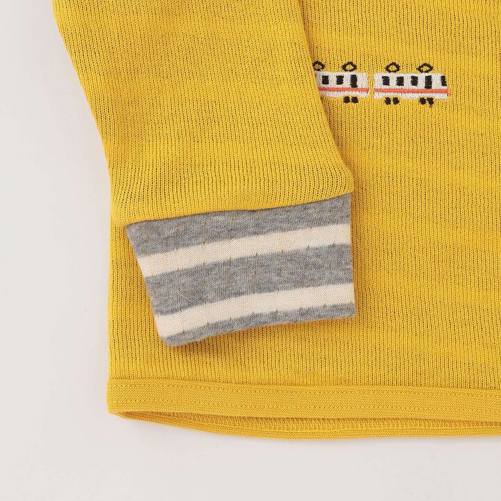 [Popular Item Restocked] [Not Available at Physical Stores] Vehicle Knit Long-Sleeve T-Shirt,Mustard, medium image number 4