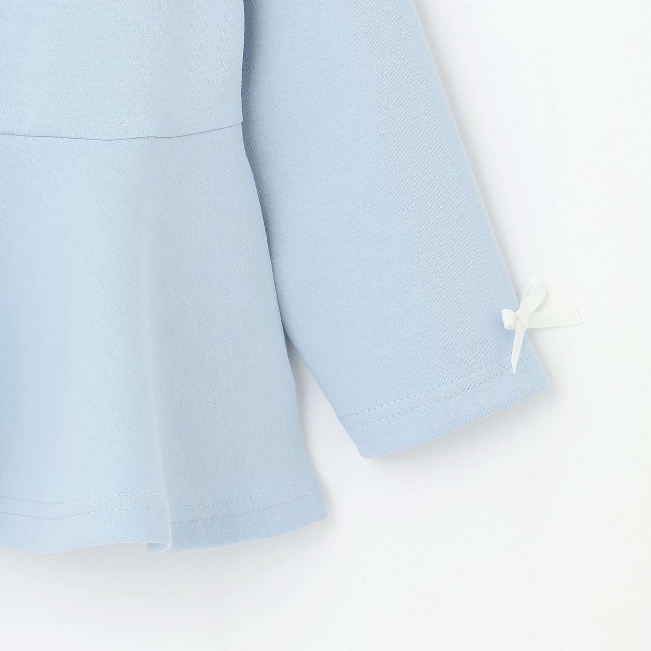 [School-Ready] Puff Sweat Peplum Full Zip-Up,Ivory, large image number 6