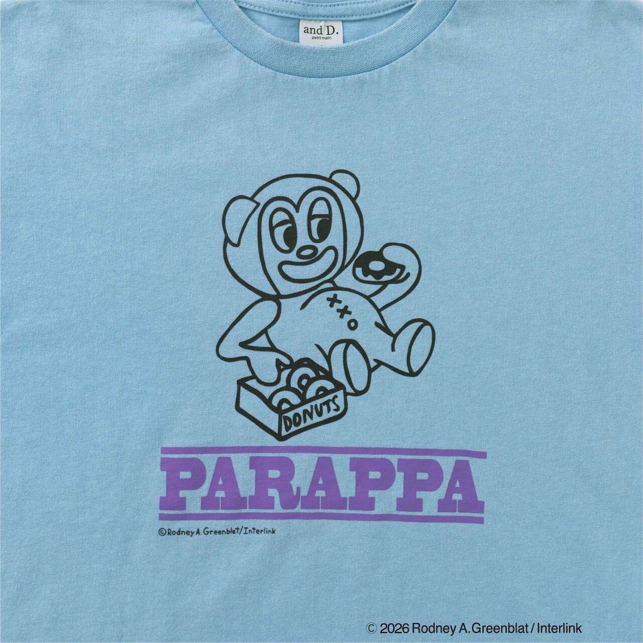 [PaRappa the Rapper] 彩色寬版撞色標誌短袖T恤,橙色, large image number 24