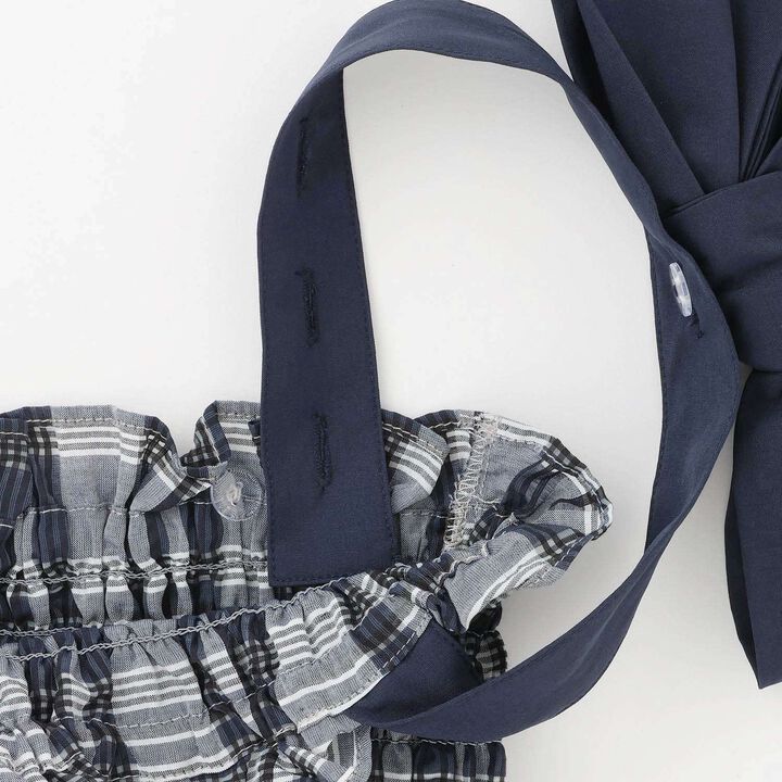 [Restocked] Shoulder Ribbon Jumper Skirt & Melow Inner Set,Black, medium image number 5