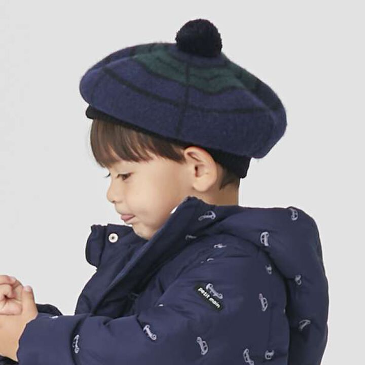 Pom-Pom Beret Hat,Black, medium image number 10