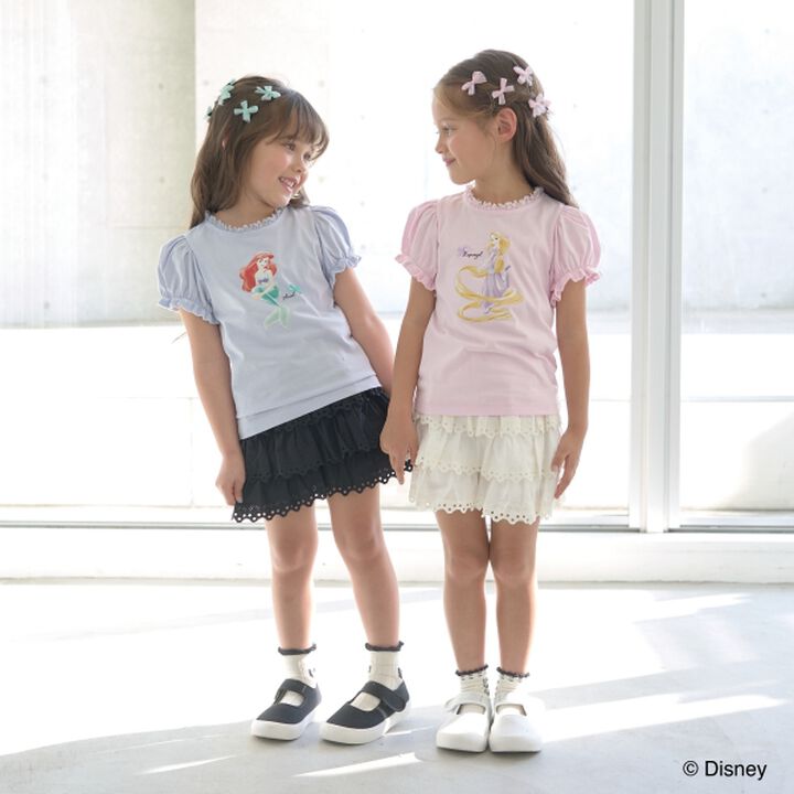 Cherry Cotton Lace Tiered Skirt with Shorts,Ivory, medium image number 9