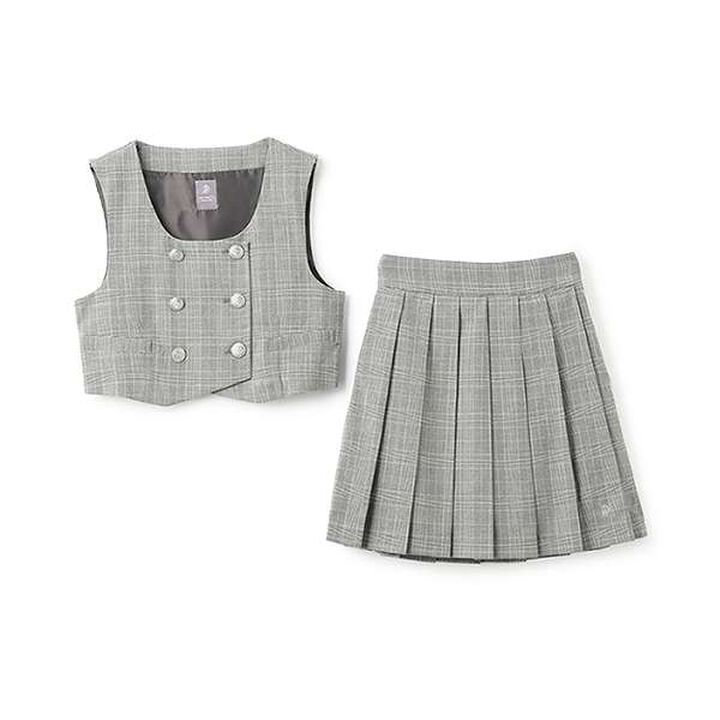 Best × Pleated Skirt-Pants Outfit Set,Navy, medium image number 12