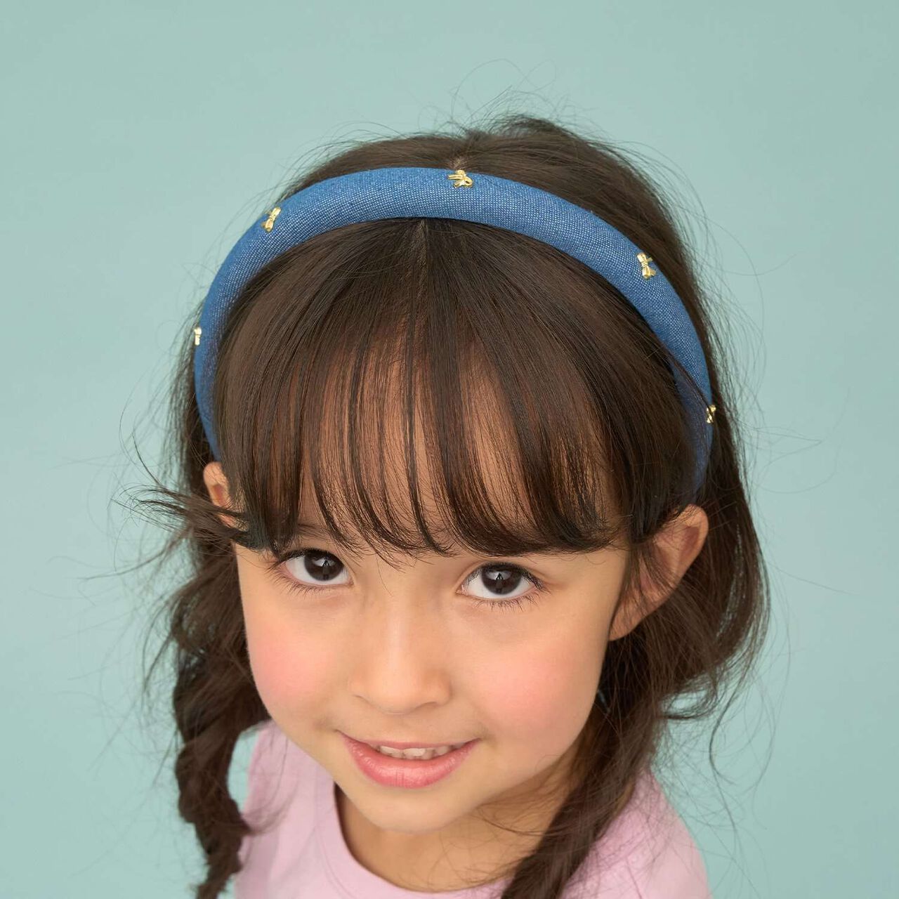 Ribbon Motif Headband,Blue, large image number 0