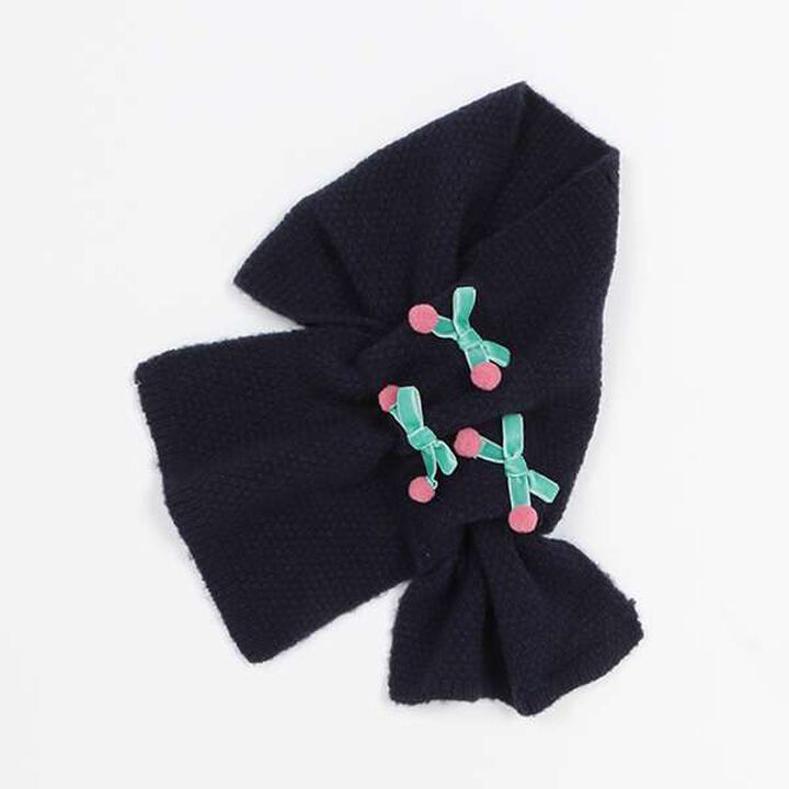 Motif Scarf,Navy, medium image number 0