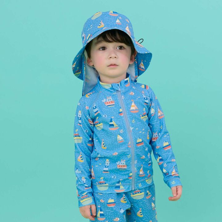 [SWIM] Boys' Marine Pattern Rash Guard [UV Protection],, medium