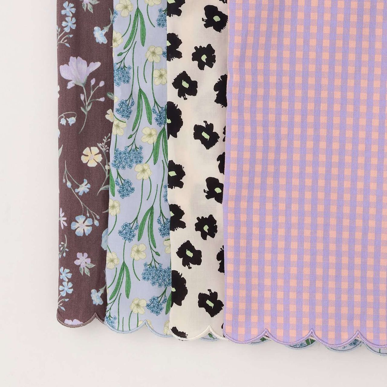 Assorted All-Over Pattern Tiered Blouse & Scallop Trim Pants Set,Emerald green, large image number 17