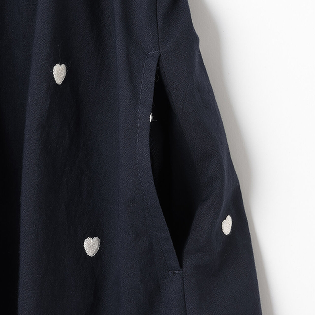 [Link] Collar Heart Embroidery One-Piece Dress (Kids Size),Light pink, large image number 5