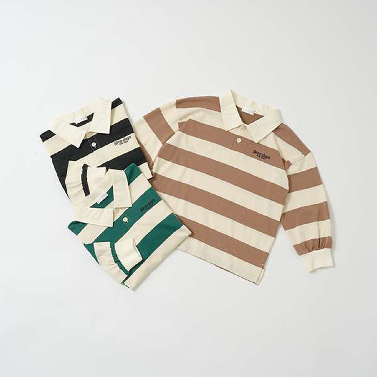 Oversized Silhouette Rugby Shirt,Moss green, large image number 1