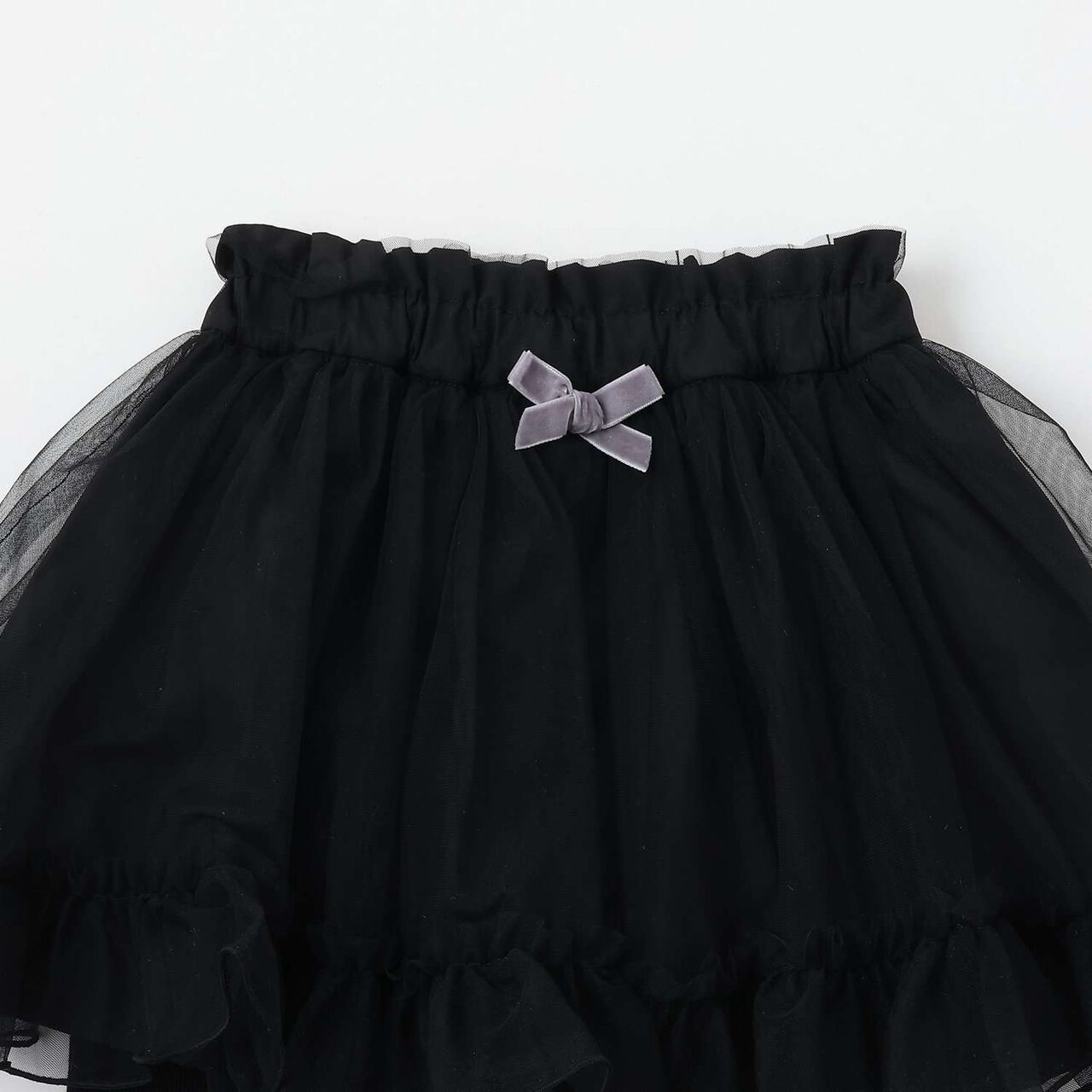 Frilly Tulle Skirt Shorts,Blue gray, large image number 6
