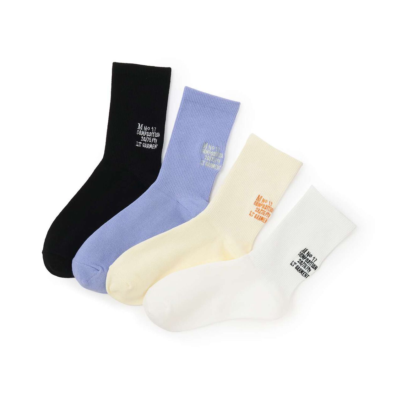 Back Logo Crew Socks,Off white, large image number 3