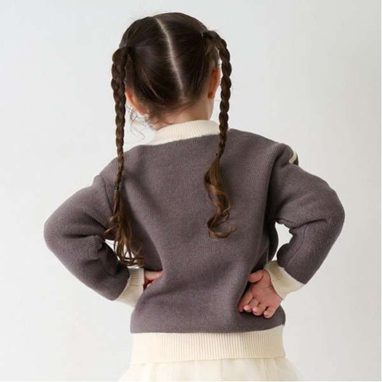 Knit Track Jacket,Beige, large image number 16