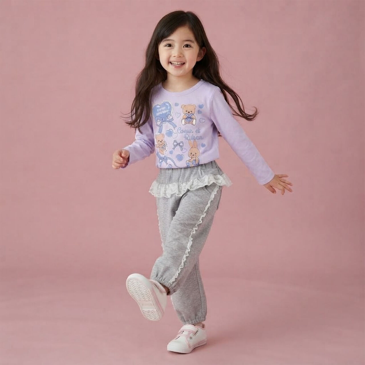 Side Tulle Long Pants,Pink, large image number 7