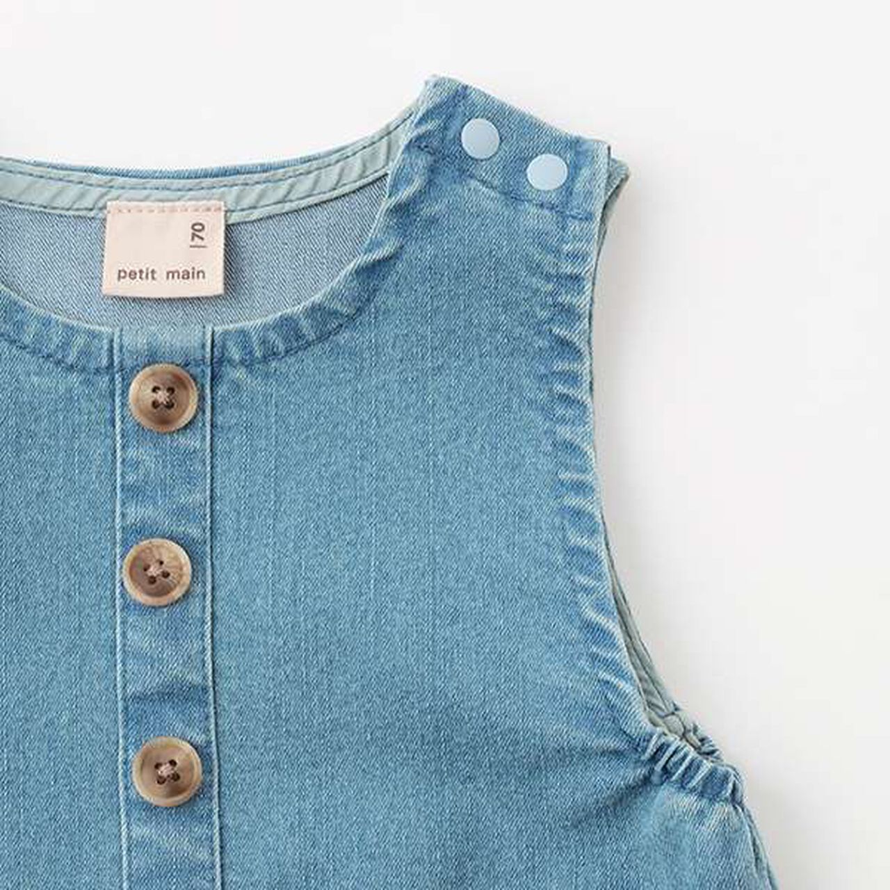 Denim Short All-in-One,Ivory, large image number 5