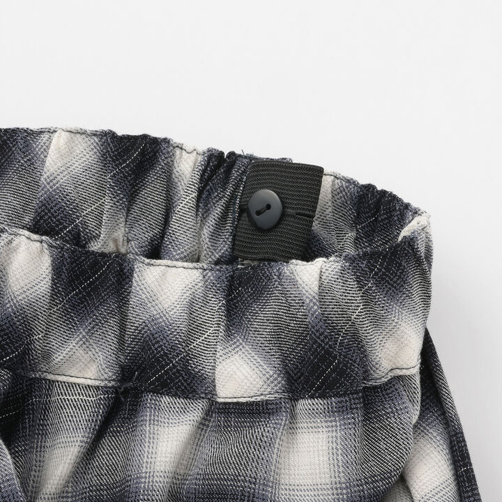 Checkered Asymmetrical Skirt,Black, medium image number 6