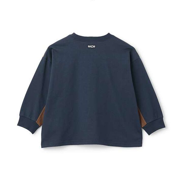 [MNCM] Bi-Color Big T-Shirt (Kaiteki Tenjiku),Navy, medium image number 4