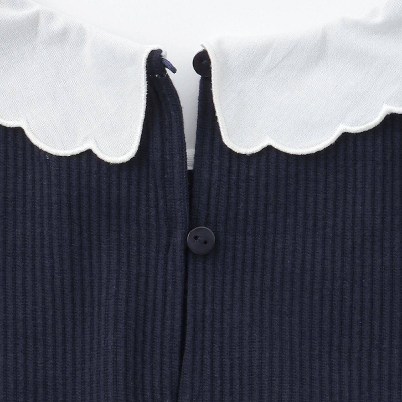 [Link] Lace Collar Tulle Tunic,Light pink, large image number 3