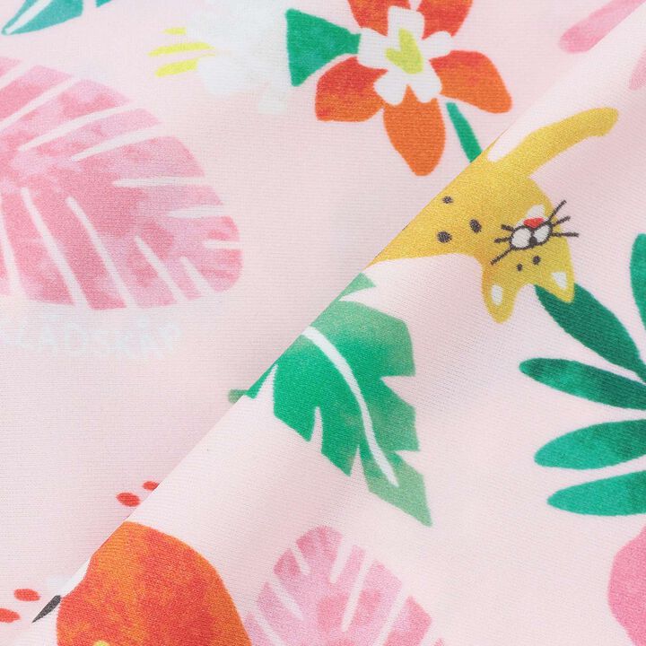 [SWIM] Tropical Print One-Piece Dress Swimsuit,Red, medium image number 8