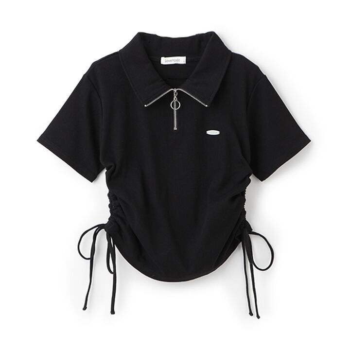 Half ZIP Drawstring T-Shirt,Off white, medium image number 9