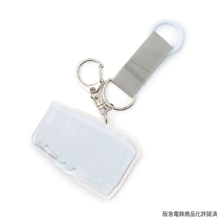Hankyu Train Keychain,Deep red, medium image number 1