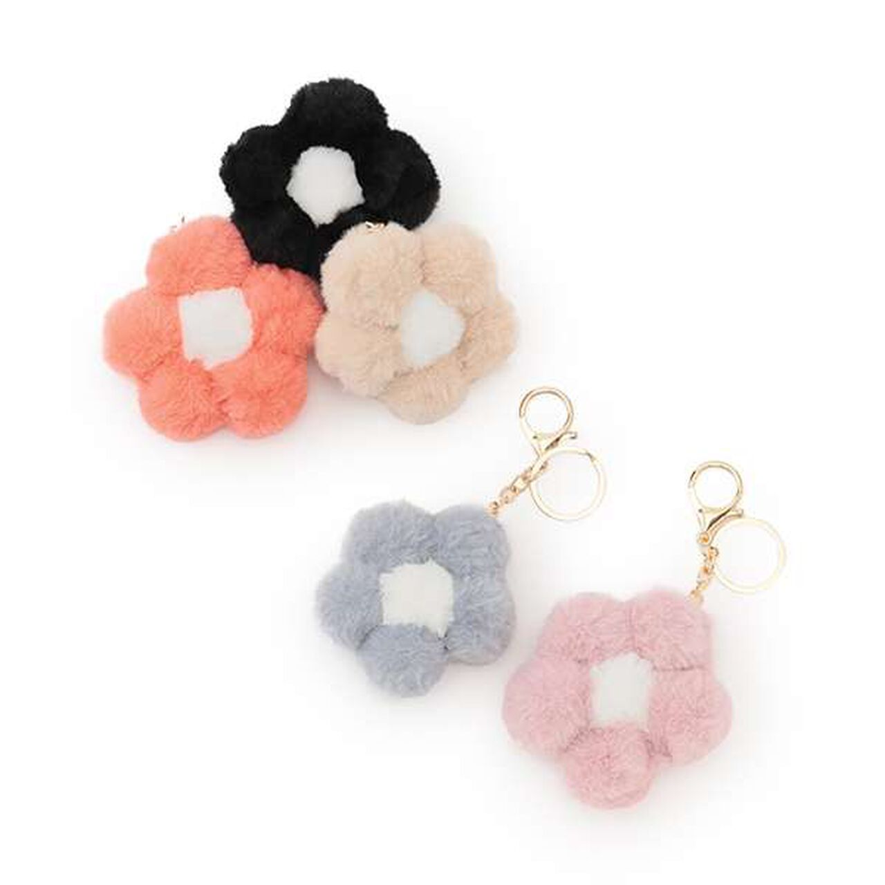 Flower Fur Charm,Gray, large image number 4