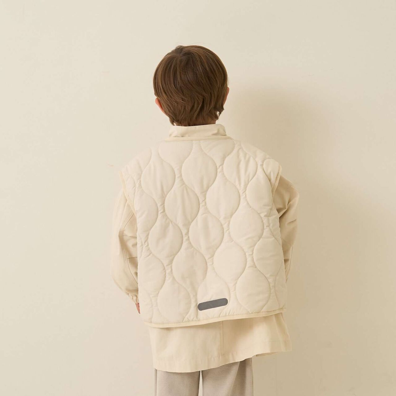[Mix and Match Series] Quilted Vest,Ivory, large image number 20