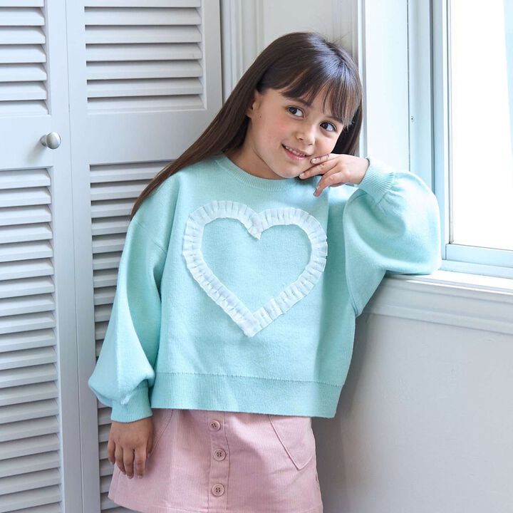 Marshmallow Comfort Machine Washable Heart & Ribbon Assortment Sweater,Emerald green, medium image number 0