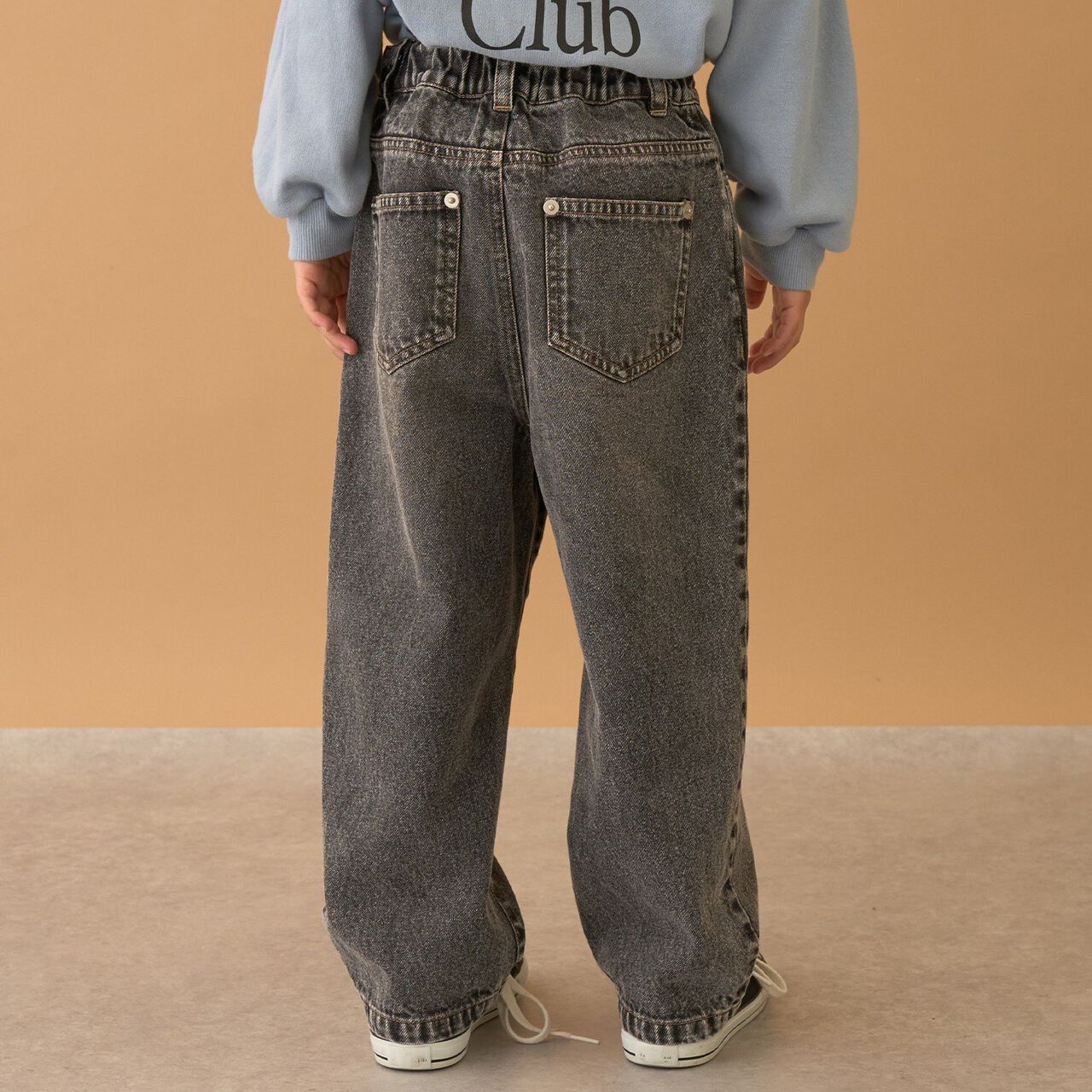 [LOVE DENIM] Loose Straight Pants,Black, large image number 20