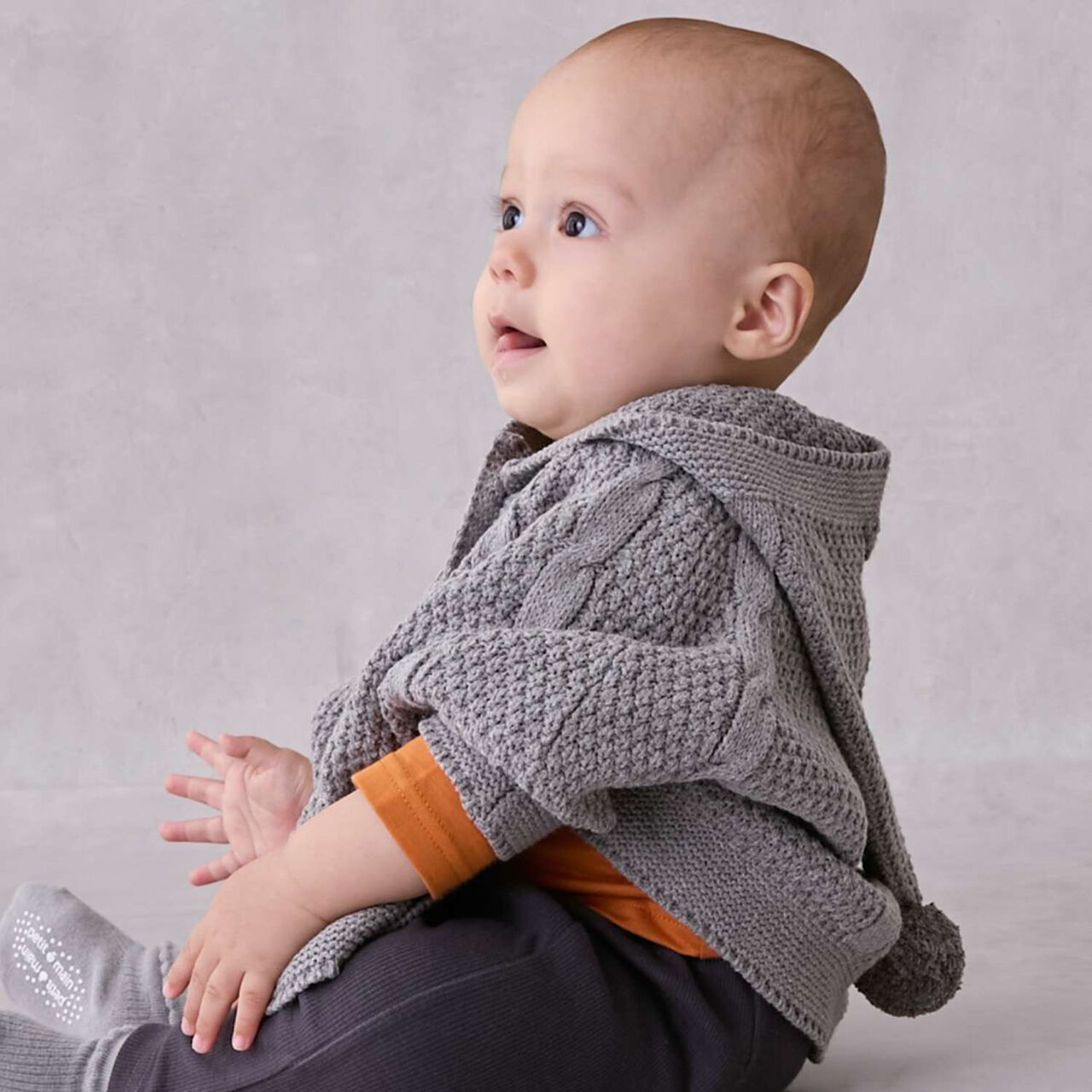 Knit Cape,Ivory, large image number 2