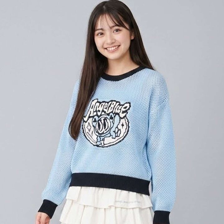 [Angel Blue] Mr. Nakamura Mesh Knitwear,, medium