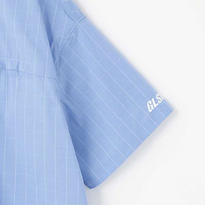 [FORGETNEVER] Check Short-Sleeve Shirt_GLSW,Black, medium image number 5