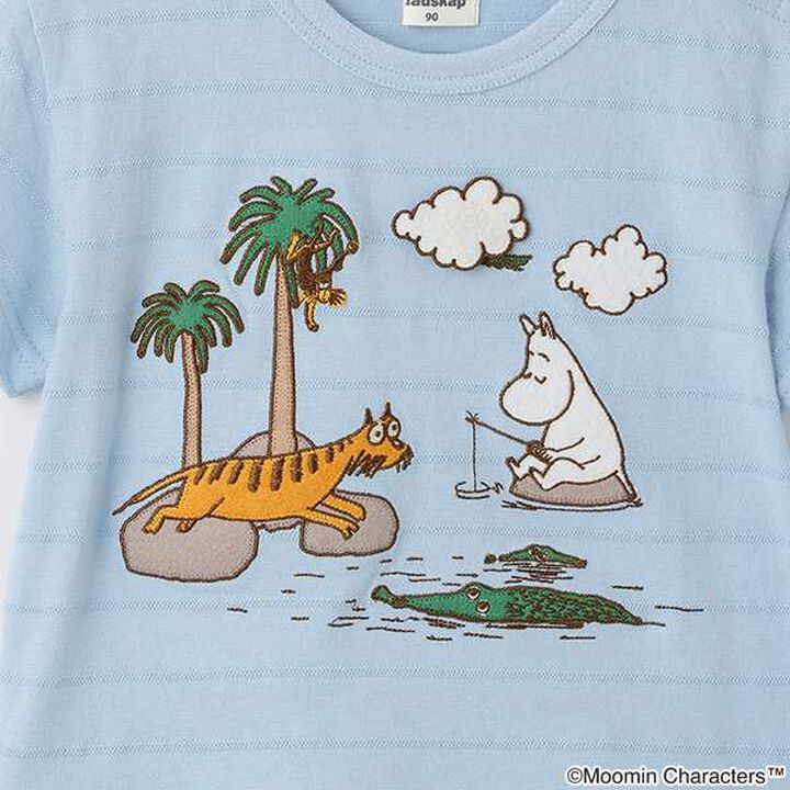 MOOMIN Jungle Embroidery Short Sleeve T-Shirt,Red, medium image number 6
