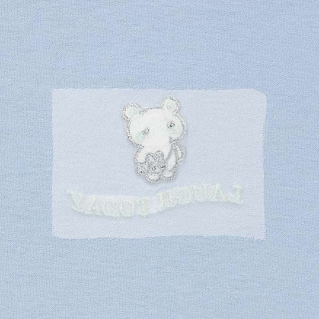 Front Character Embroidery T-Shirt,Sax blue, large image number 19