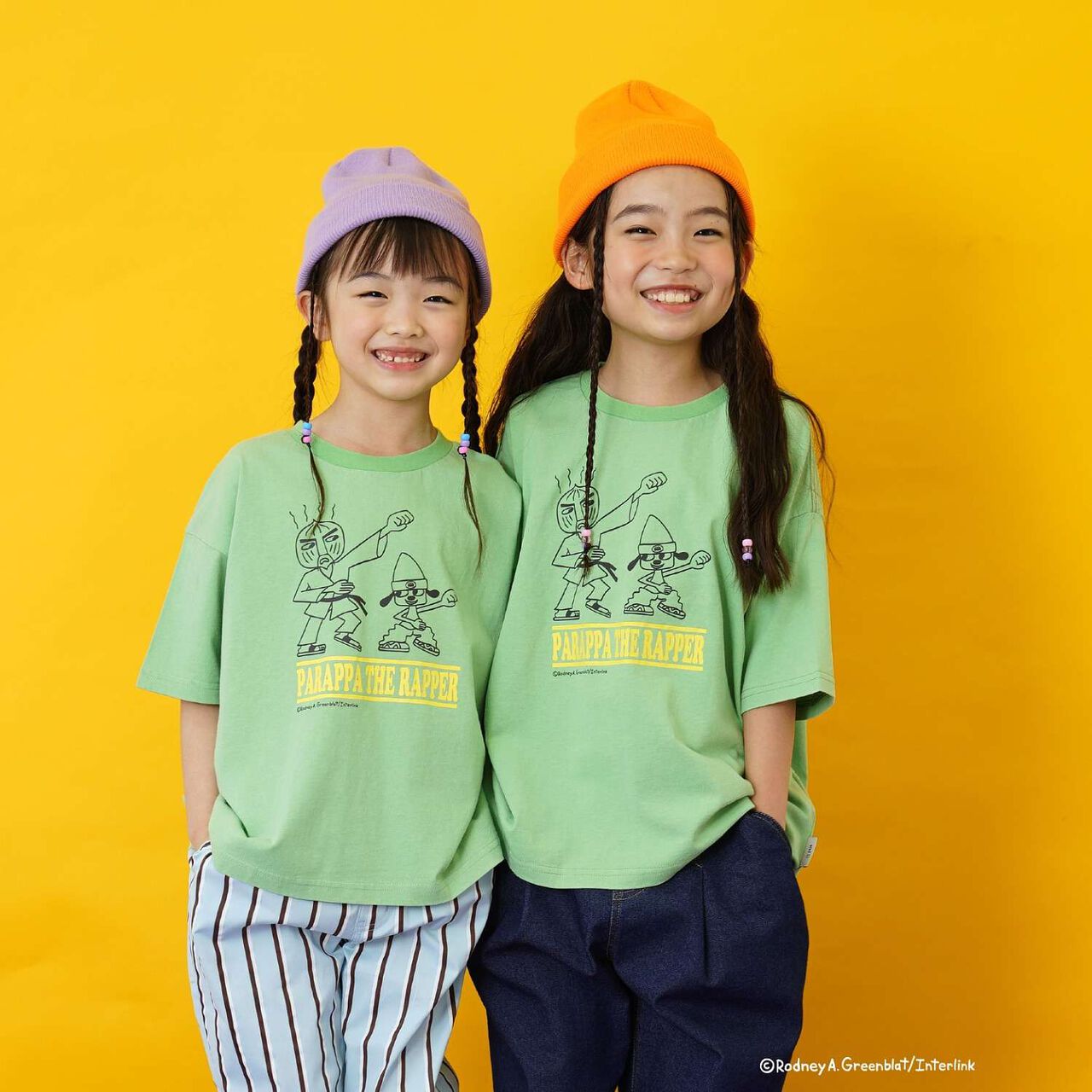 [PaRappa the Rapper] 彩色寬版撞色標誌短袖T恤,橙色, large image number 15