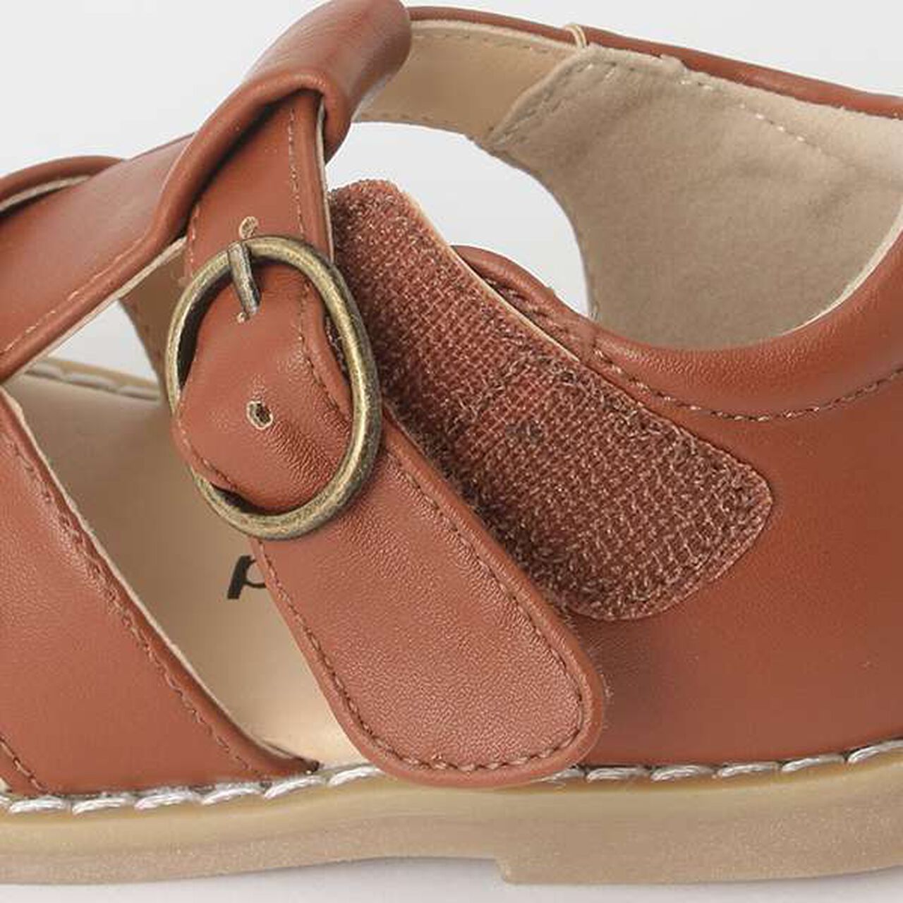 Faux Leather Sandals,Ivory, large image number 6