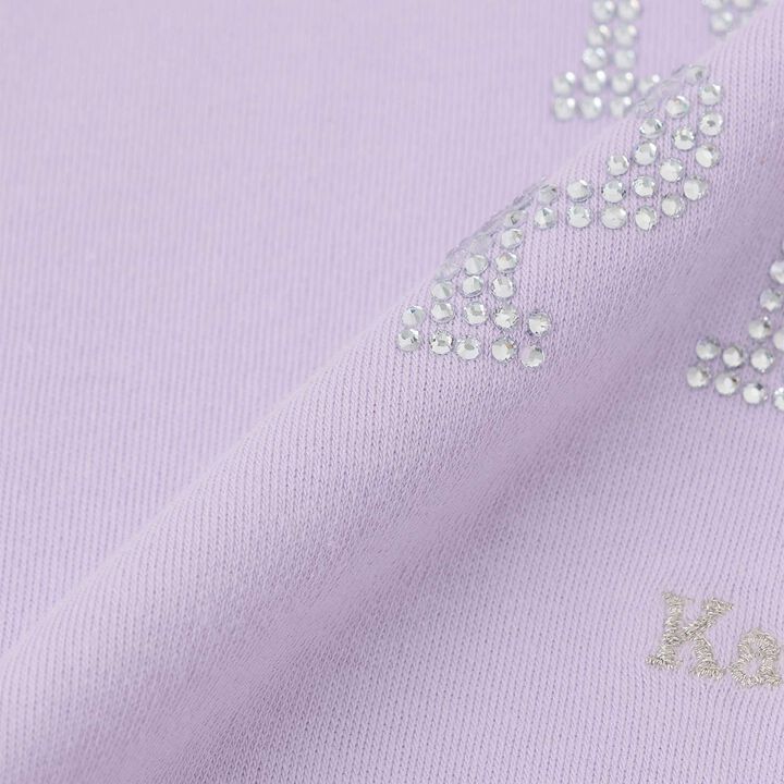 Half-Zip Pullover & Hem Frill Short-Sleeve T-Shirt Set,Lavender, medium image number 15
