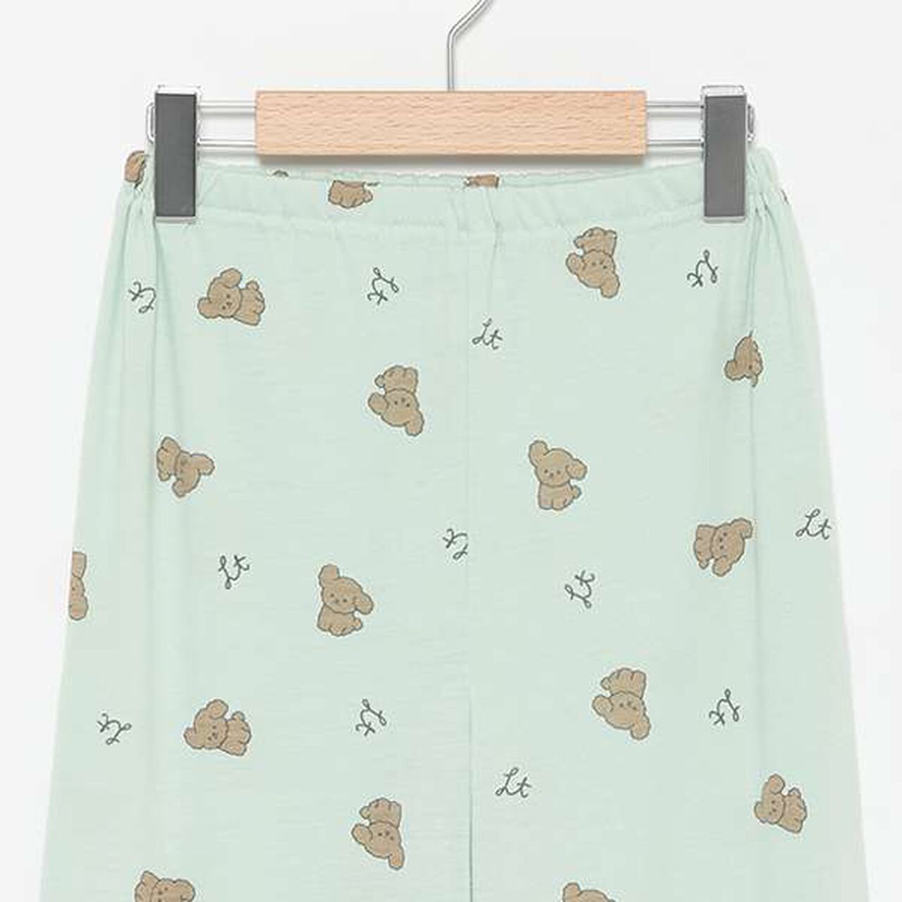 Dog Print Long Pants Pajama,Light green, large image number 7