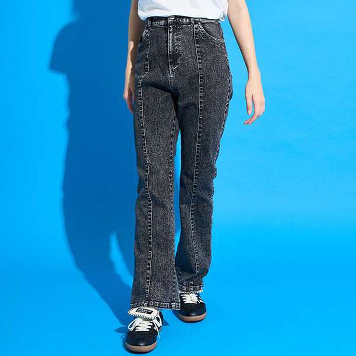 [AMI] Denim Flare Pants,Black, medium image number 0