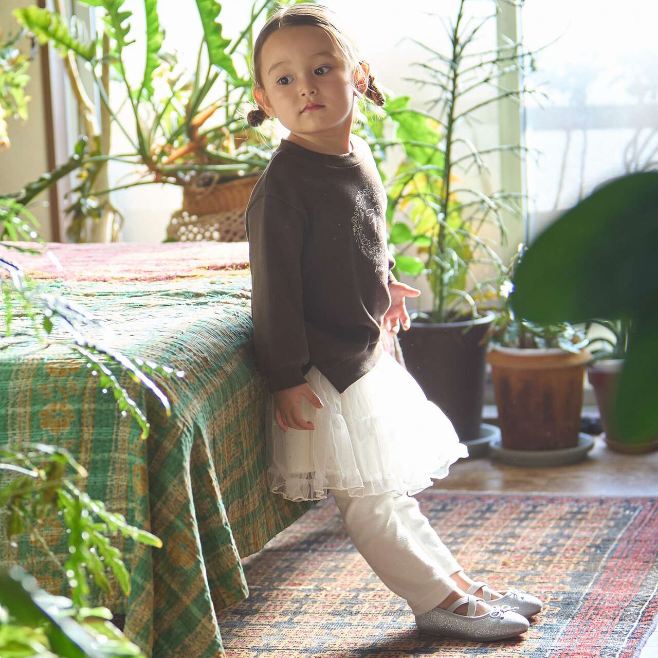 Tulle Skirt with Leggings,Light pink, large image number 1